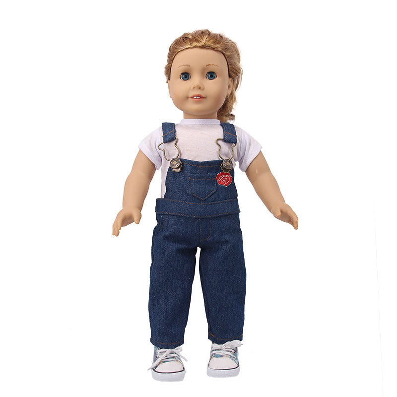 18Inch Baby Accessories Denim Overalls