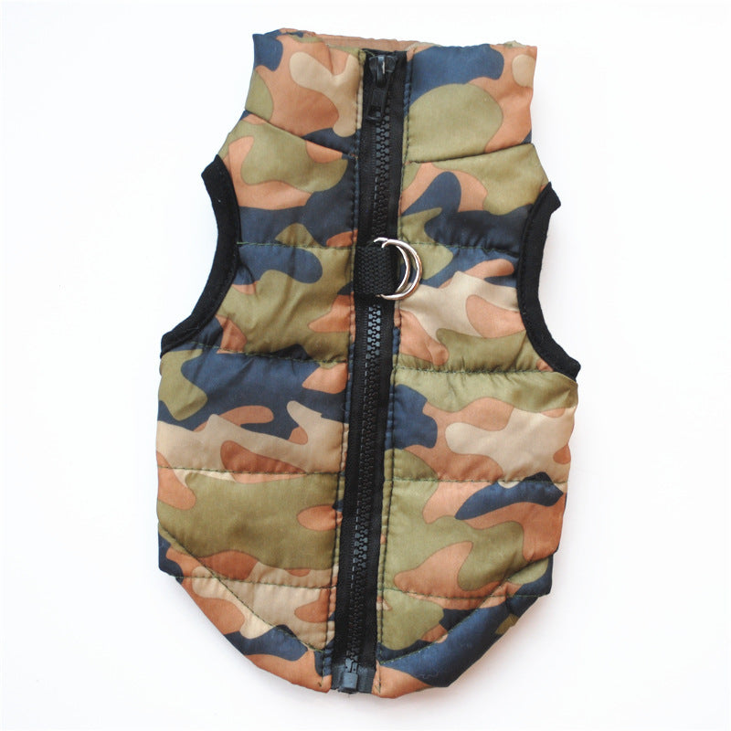 Winter Clothing Pet Clothes Padded Jacket Vest Padded Jacket Traction Buckle