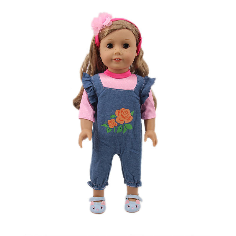 18Inch Baby Accessories Denim Overalls