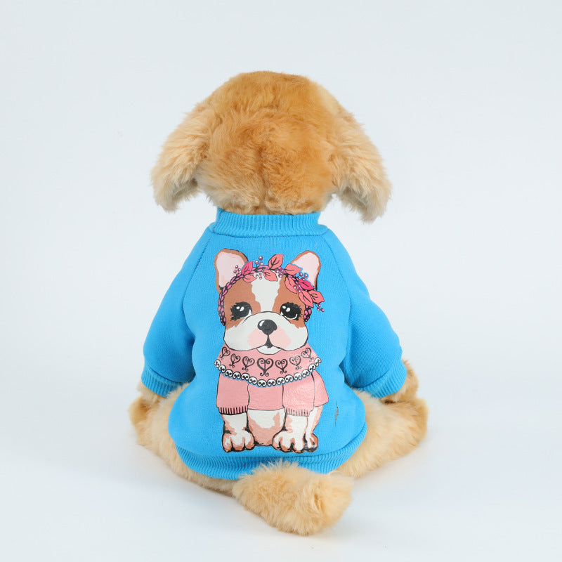 Pet Two Legged Hoodie Polyester Clothing For Dogs